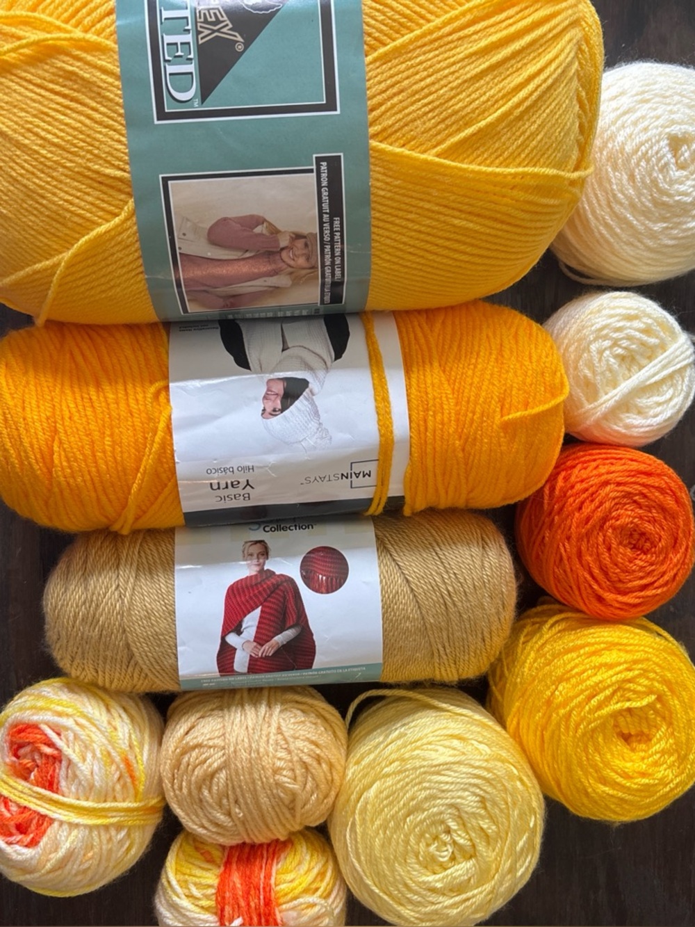 Assorted Yellow & Orange Yarn Bundle